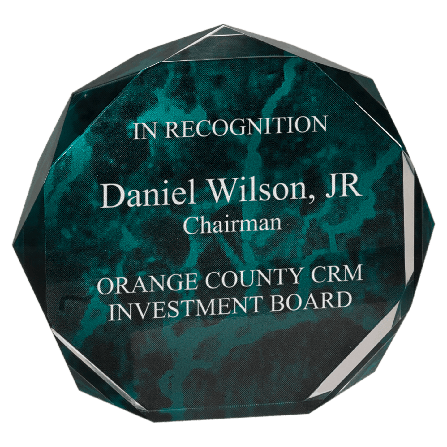 7" Marble Octagon Acrylic Award
