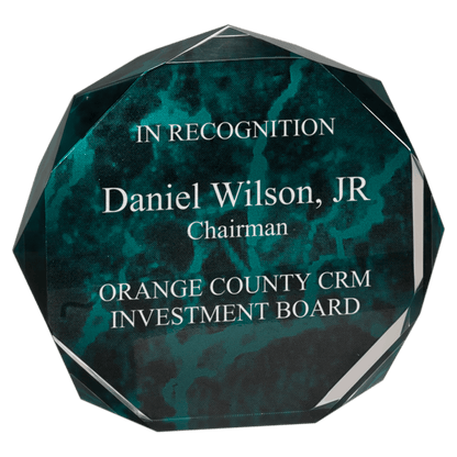 7" Marble Octagon Acrylic Award