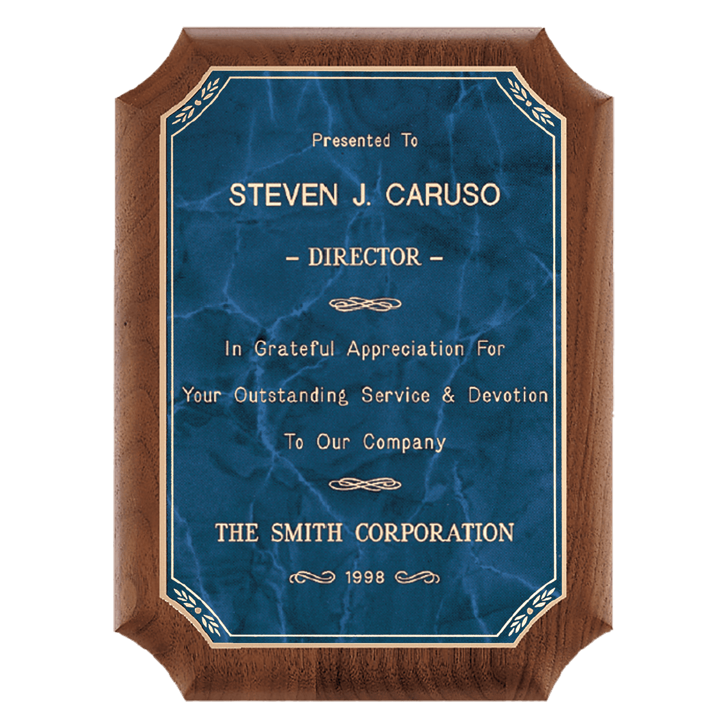 9" x 12" American Border Sapphire Marble LaserFX Plate
