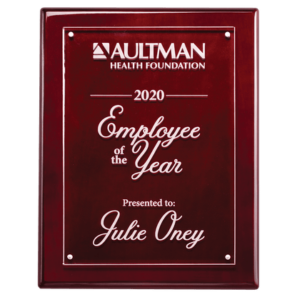 7x9 High Gloss Plaque with Acrylic Engraving Plate