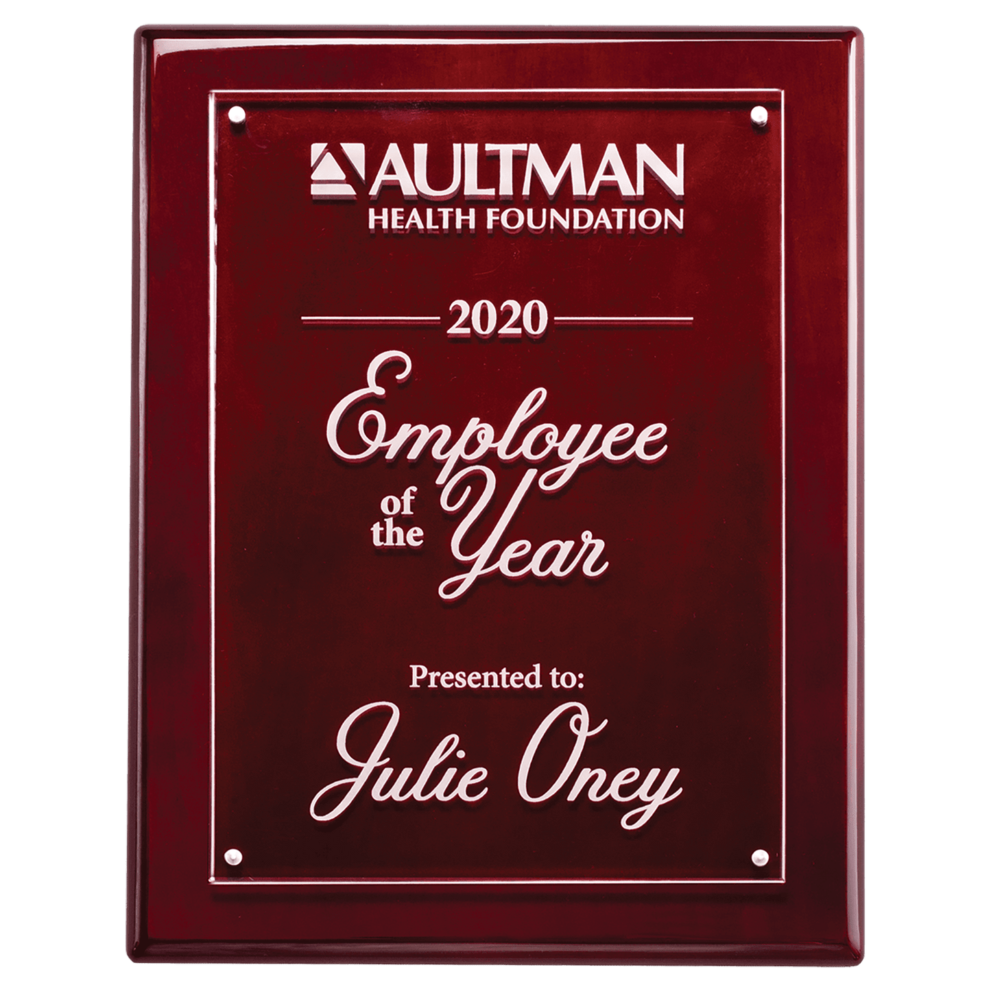 8x10 High Gloss Plaque wtih Acrylic Engraving Plate