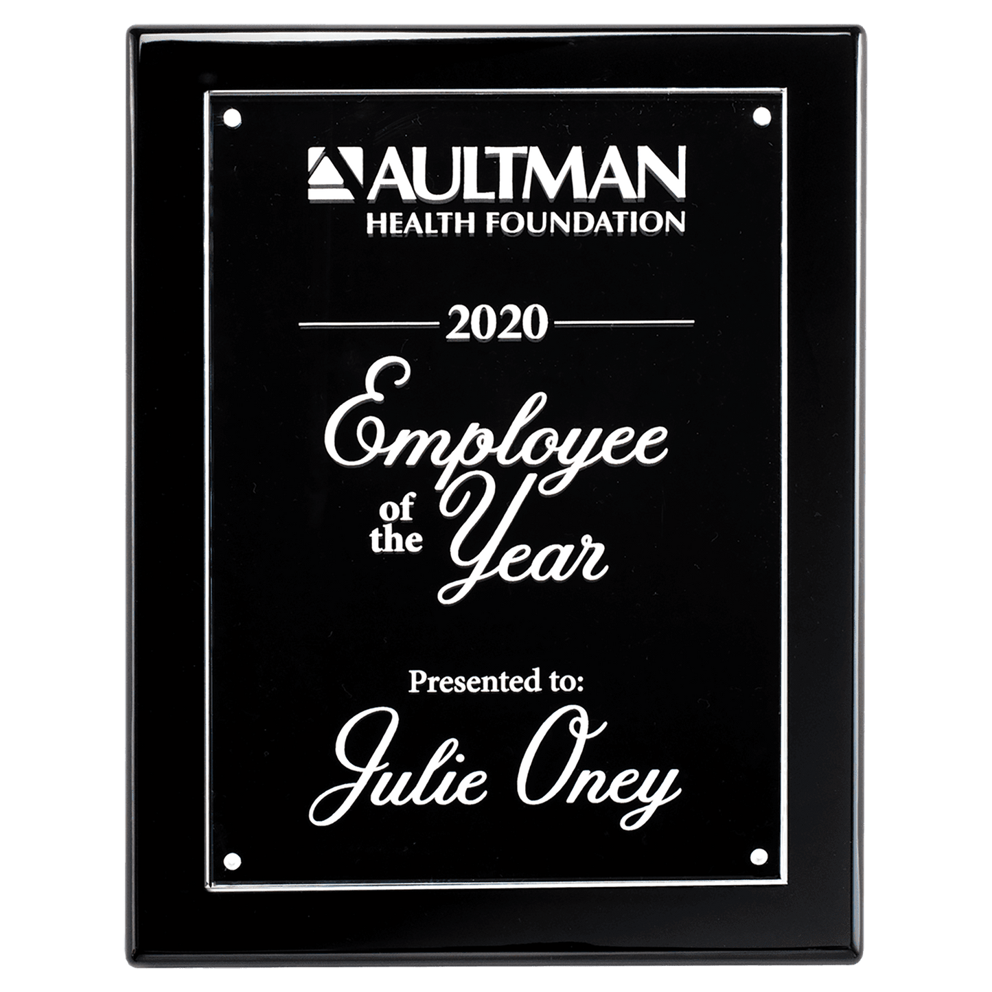 9x12 High Gloss Plaque with Acrylic Engraving Plate