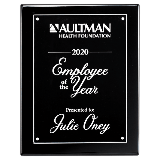 9x12 High Gloss Plaque with Acrylic Engraving Plate