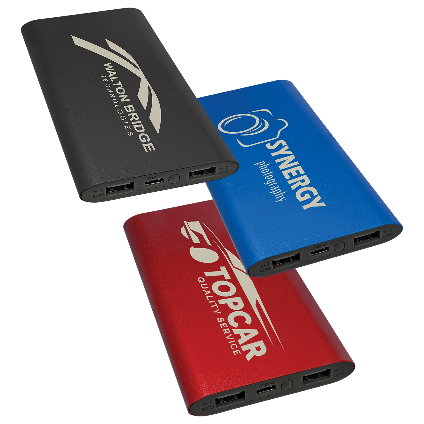 8000MAH Power Bank & Wireless Anodized Aluminum Charger (anodized aluminum) — custom laser engraved — ECHIPMUNK