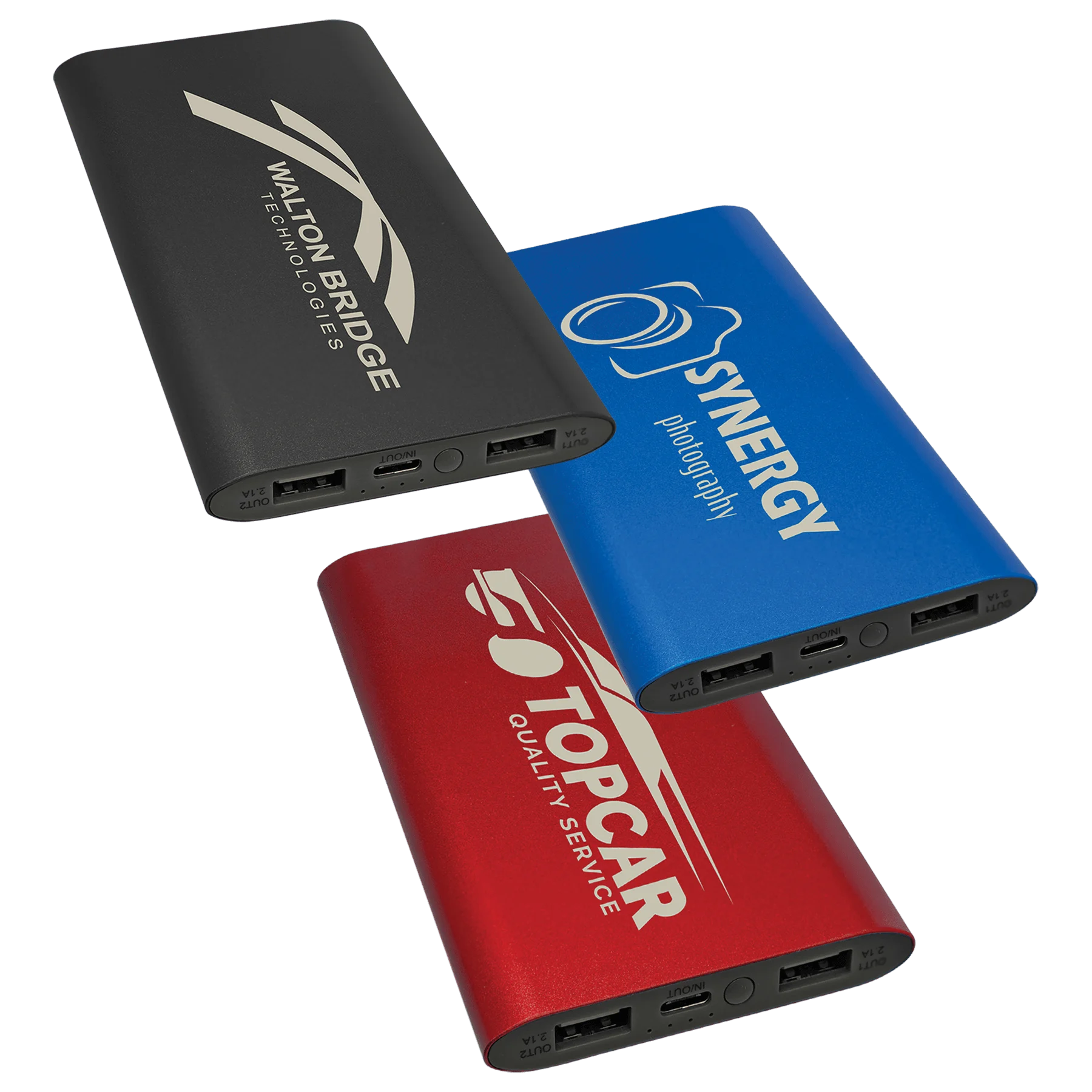 8000MAH Power Bank & Wireless Anodized Aluminum Charger (anodized aluminum) — custom laser engraved — ECHIPMUNK