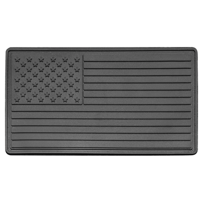 1.75" × 3.25" Black American Flag PVC Patch representing various causes - Kota Pro Adhesive included (pvc) — custom laser eng