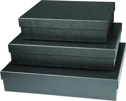 8" × 10" Black Regal Gift Box with 3 Layers of Foam (cardboard & foam & satin) — custom laser engraved — ECHIPMUNK