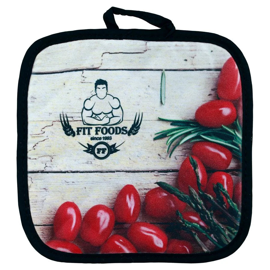 6.75" × 6.75" White Hot Pad (polyester & cotton) — custom laser engraved — ECHIPMUNK