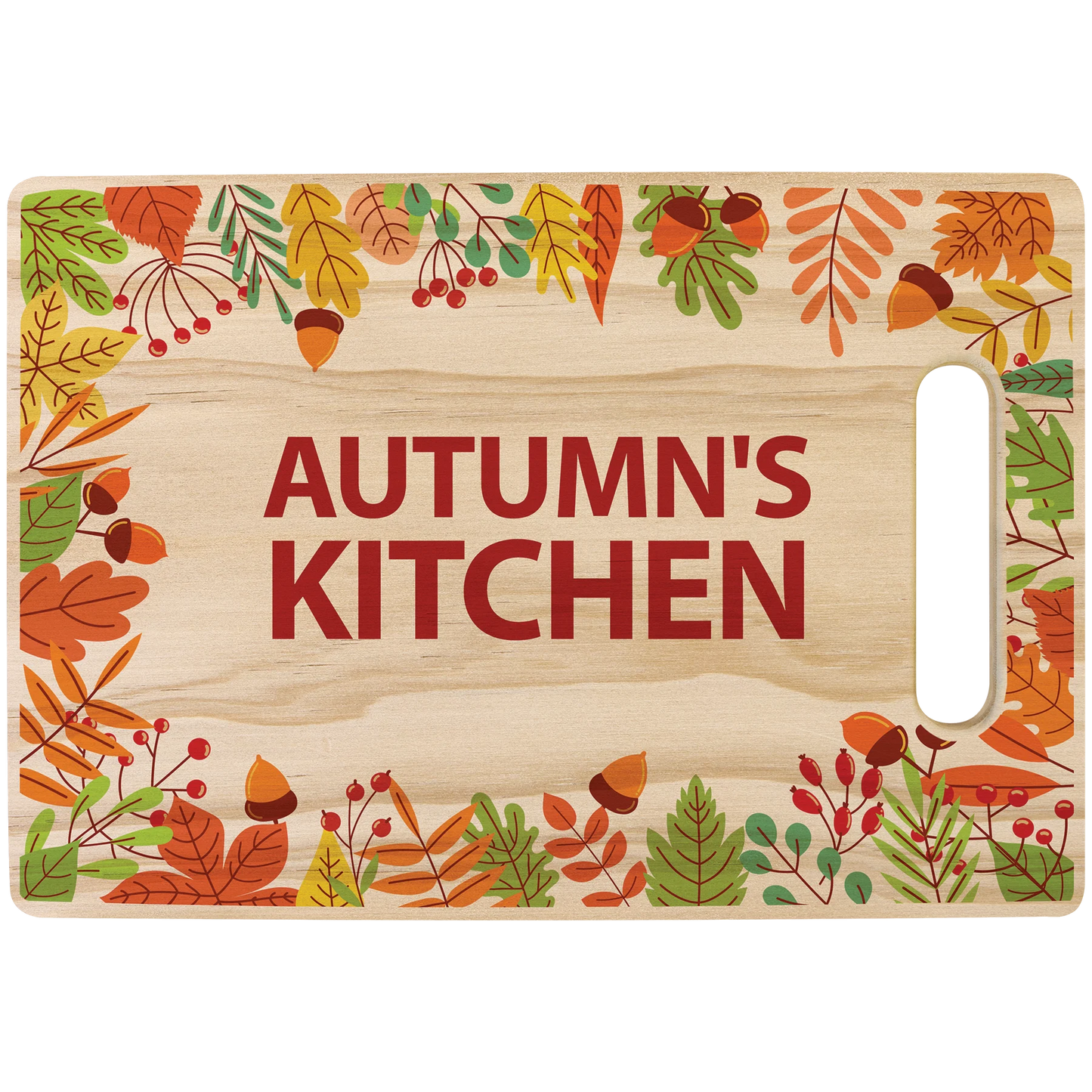 11.25" × 7.5" Wood Cutting Board (pine bamboo) — custom laser engraved — ECHIPMUNK