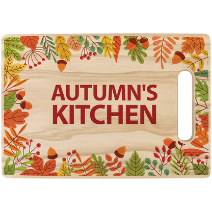 11.25" × 7.5" Wood Cutting Board (pine bamboo) — custom laser engraved — ECHIPMUNK