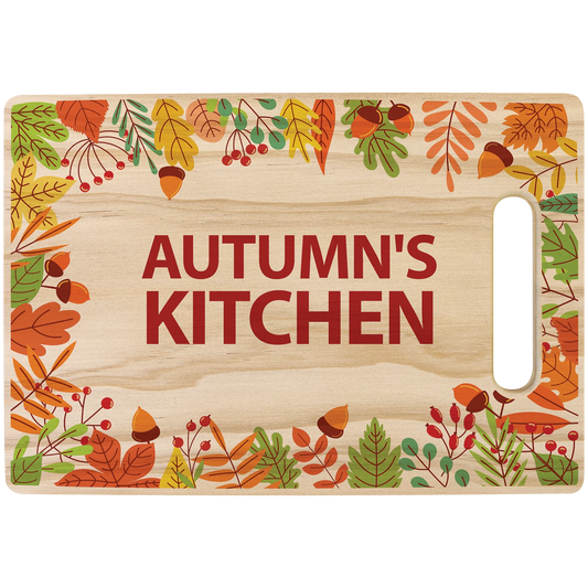 11.25" × 7.5" Wood Cutting Board (pine bamboo) — custom laser engraved — ECHIPMUNK