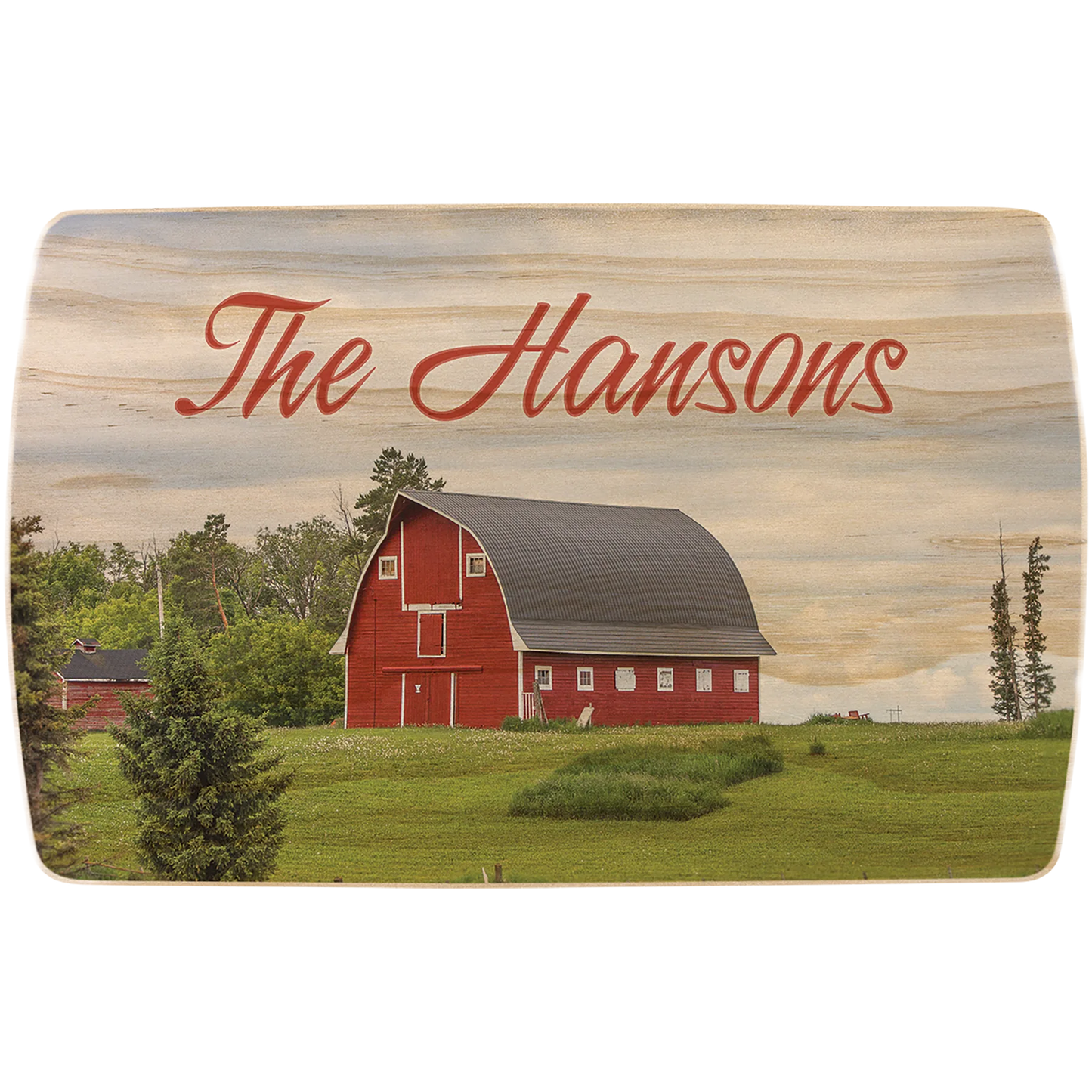 18.75" × 11.5" Wood Cutting Board (pine bamboo) — custom laser engraved — ECHIPMUNK