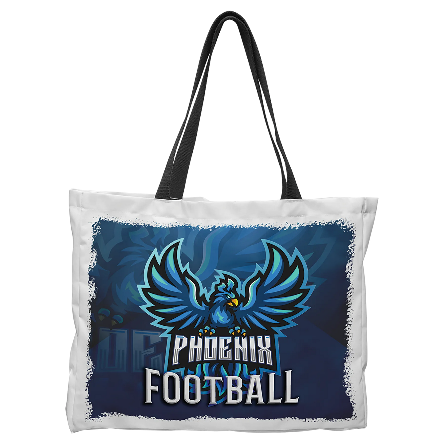 16" × 20" White Poly Fabric Bag (polyester) — custom laser engraved — ECHIPMUNK
