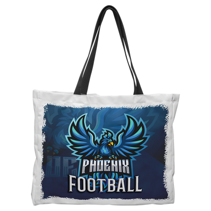 16" × 20" White Poly Fabric Bag (polyester) — custom laser engraved — ECHIPMUNK