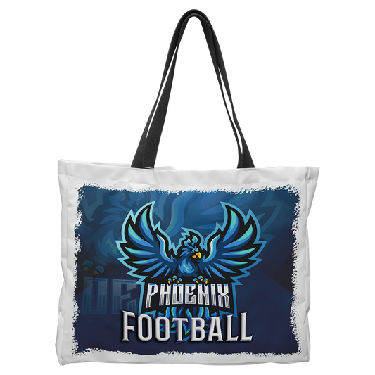 16" × 20" White Poly Fabric Bag (polyester) — custom laser engraved — ECHIPMUNK