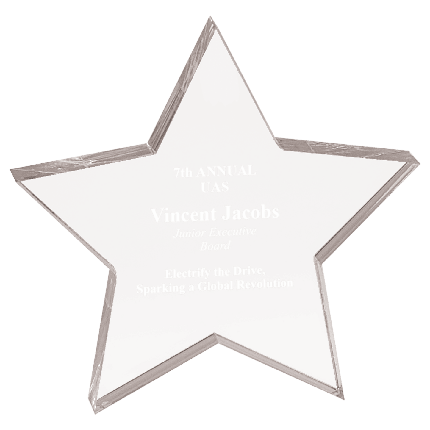 5" x 5" Star Acrylic Paperweight