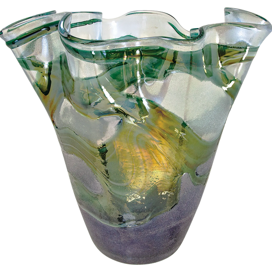 11.25" Art Glass Vase (glass) — custom laser engraved — ECHIPMUNK