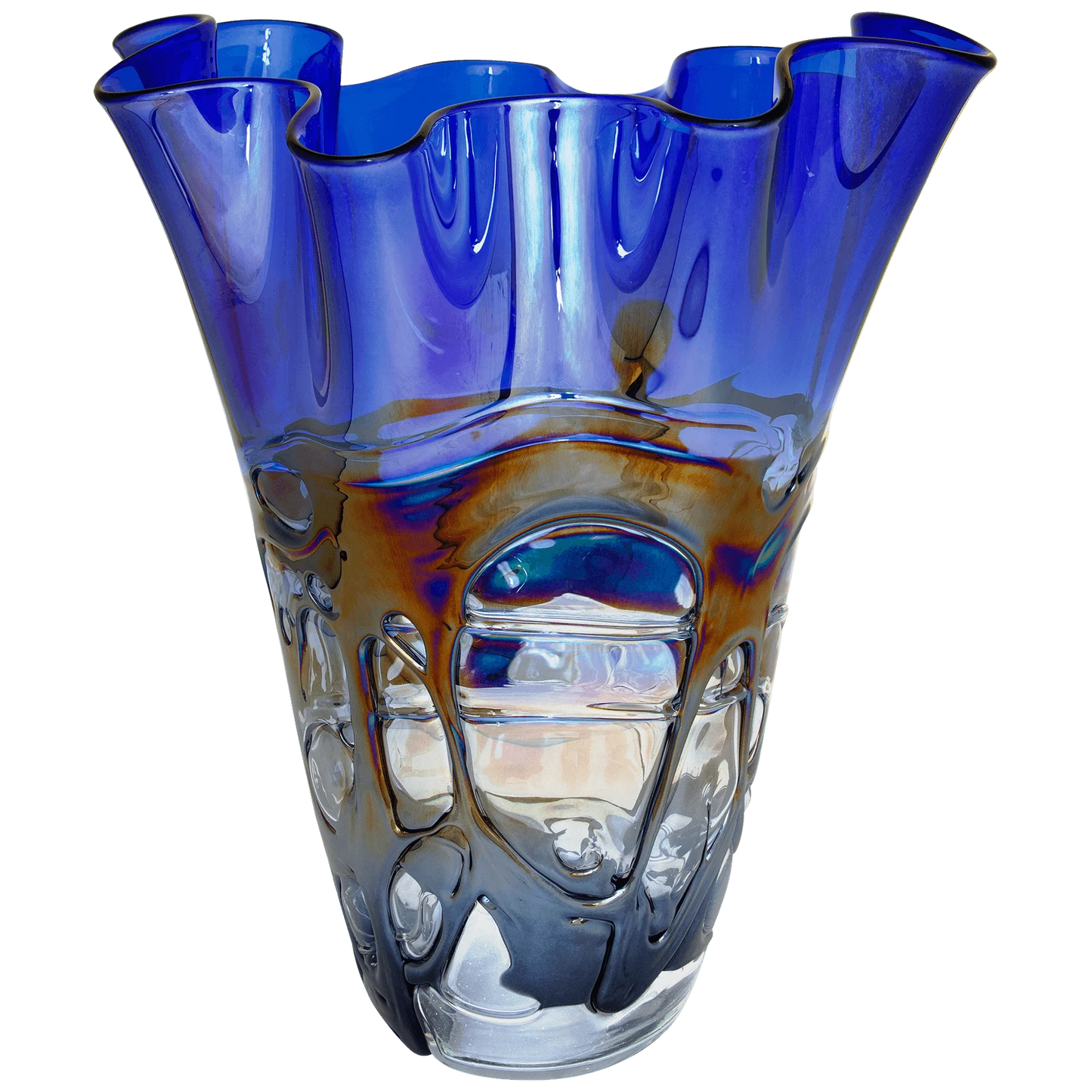14" Art Glass Vase (glass) — custom laser engraved — ECHIPMUNK