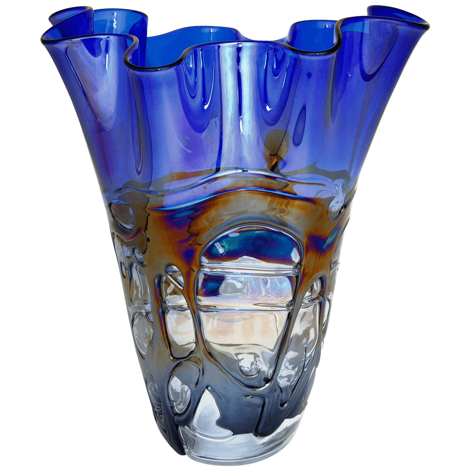 14" Art Glass Vase (glass) — custom laser engraved — ECHIPMUNK