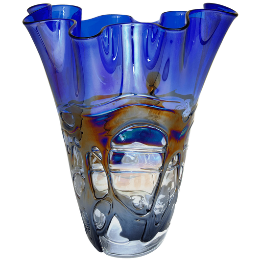14" Art Glass Vase (glass) — custom laser engraved — ECHIPMUNK