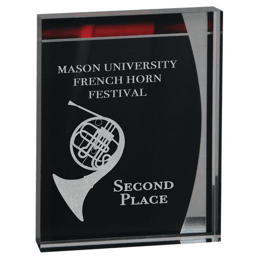 5 1/4" x 6 1/2" Lustre Acrylic Standup Plaqueue