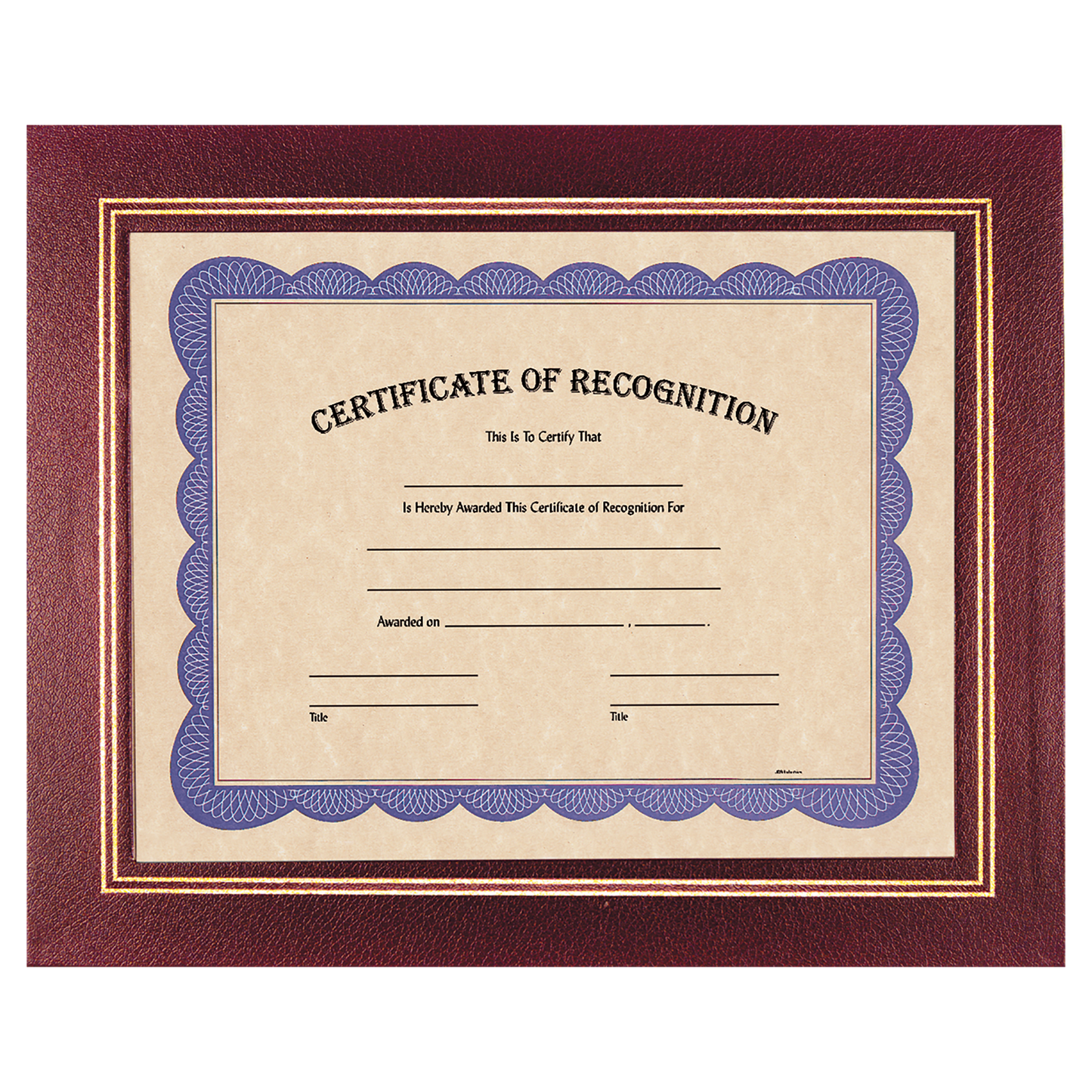 Certificate Holder with Clear Plastic Cover