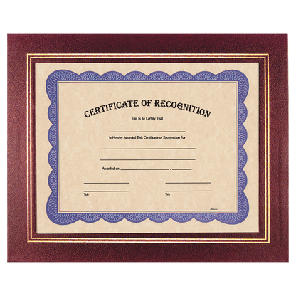 Certificate Holder with Clear Plastic Cover