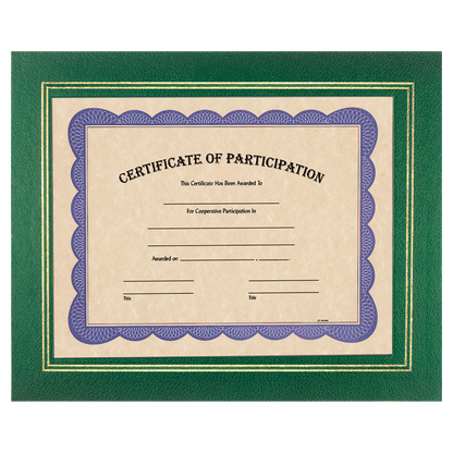 Certificate Holder with Clear Plastic Cover