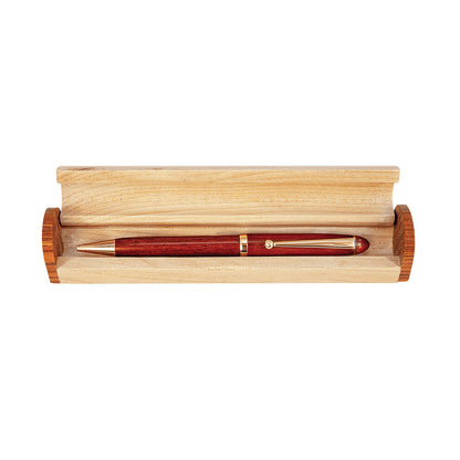 Custom Maple Pen Case (Case only, pen not included) (6 7/8" x 1 3/16") — detail view, custom-engraved by Echipmunk Winnipeg