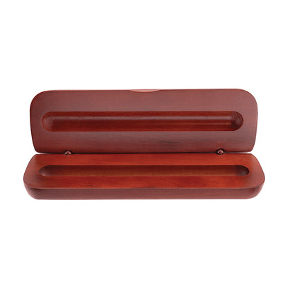 Custom Rosewood Finish Pen Case (Case only, pen not included) (6 3/4" x 2 1/8") — main, custom-engraved by Echipmunk Winnipeg