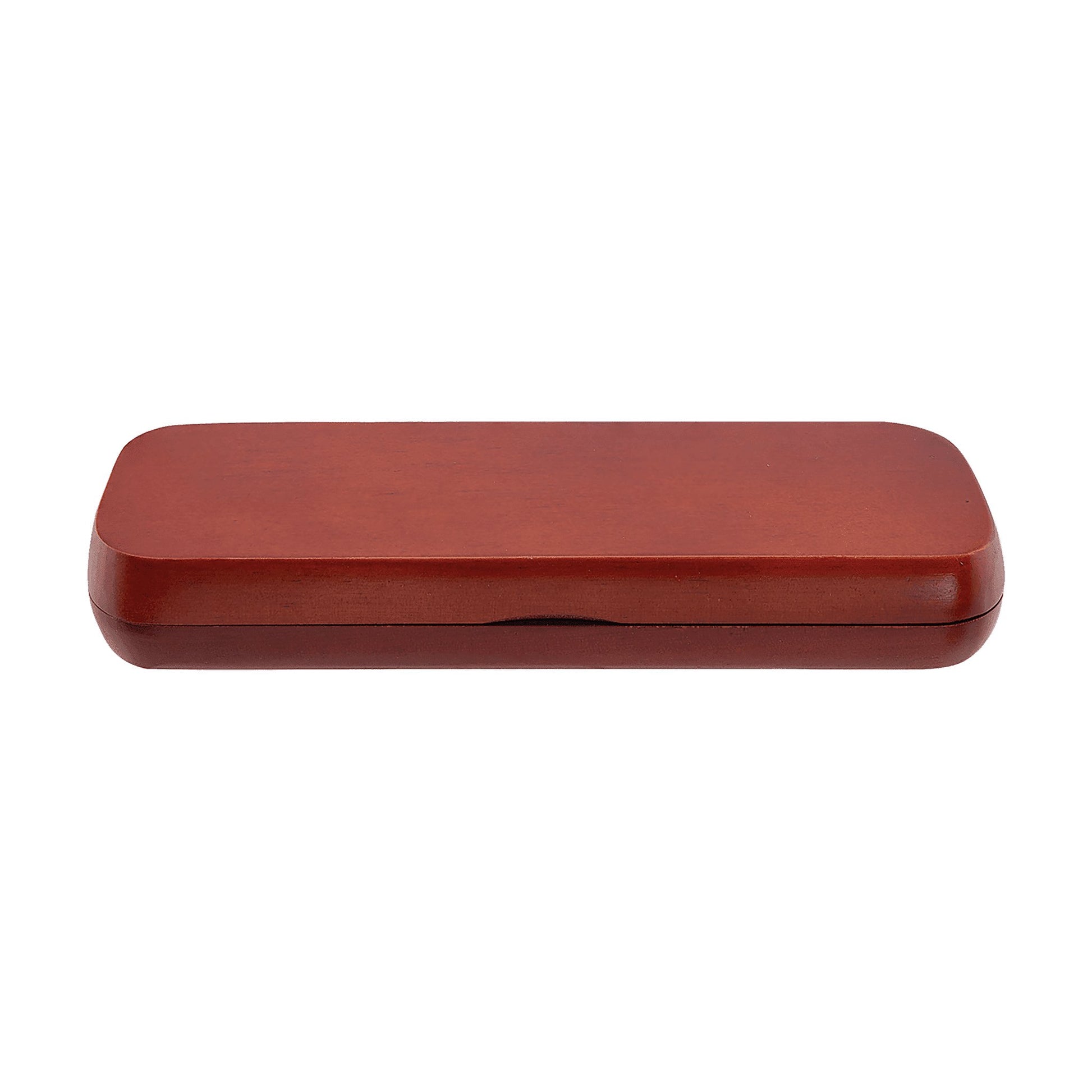 Custom Rosewood Finish Pen Case (Case only, pen not included) (6 3/4" x 2 1/8") — alternate angle, custom-engraved by Echipmunk Winnipeg