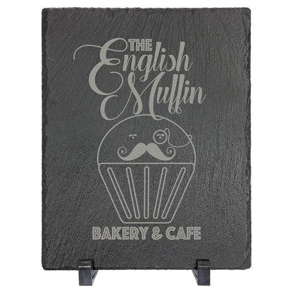 9" x 7" Rectangle Slate Decor with Plastic Feet