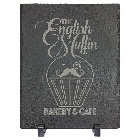 9" x 7" Rectangle Slate Decor with Plastic Feet