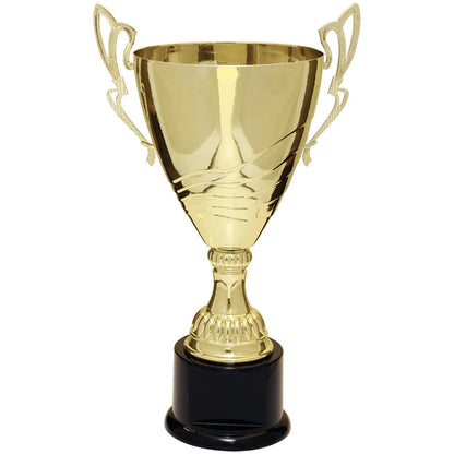 Gold 16 3/4" Completed Metal Cup Trophy on Plastic Base
