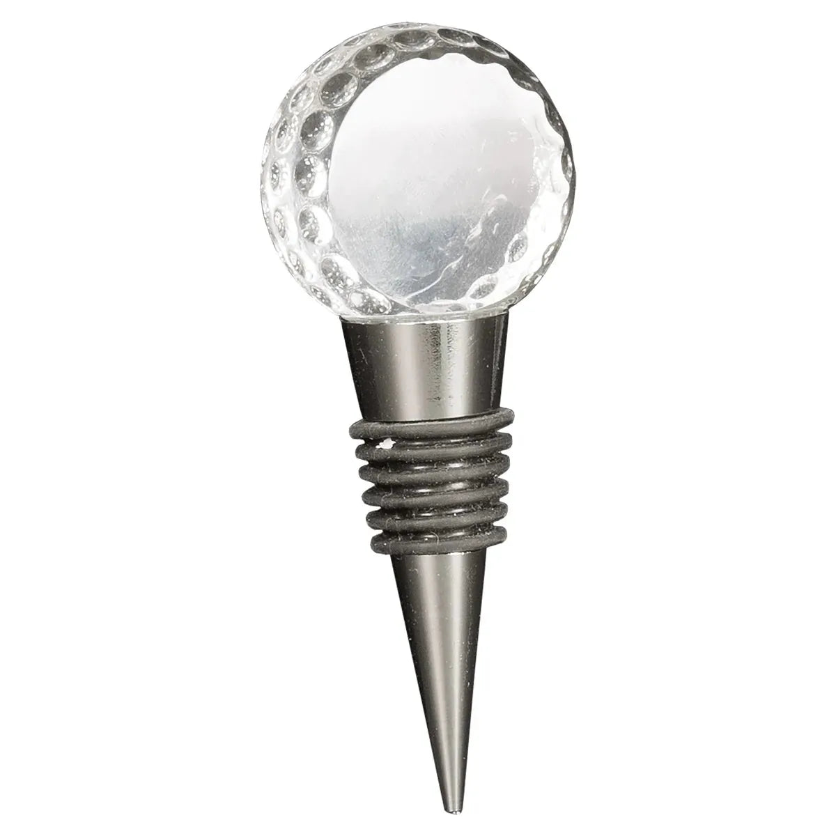 4" Crystal Golf Ball Wine Stopper