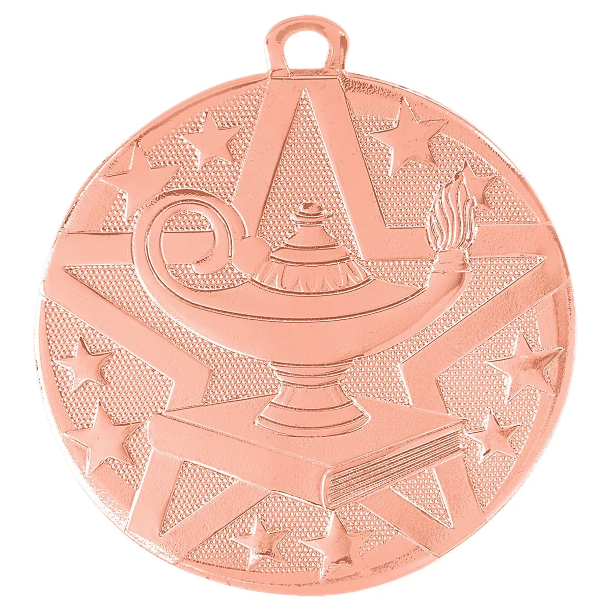 Bronze 2" Superstar Lamp of Knowledge Medal