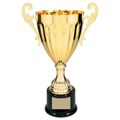 Silver/Gold Metal Cup Trophy 13 1/4" — Custom Engraved | Fully Assembled & Boxed