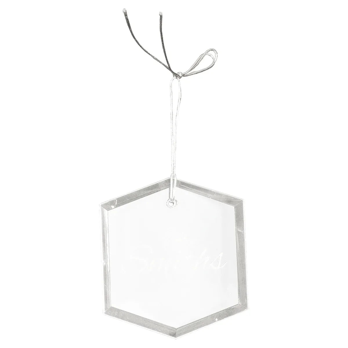 3" Crystal Hexagon Ornament