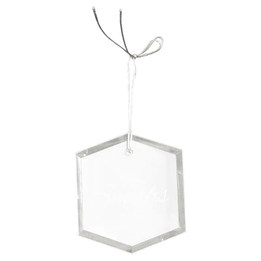 3" Crystal Hexagon Ornament