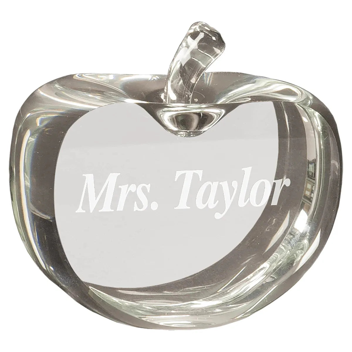 3 1/2" x 3 3/4" Flat Crystal Apple
