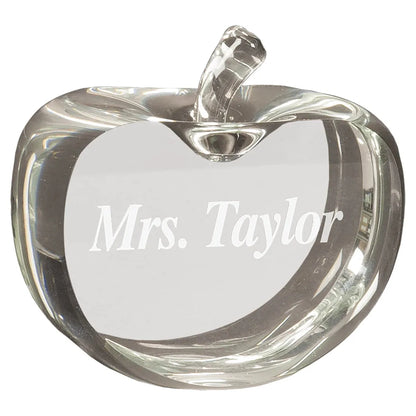 3 1/2" x 3 3/4" Flat Crystal Apple