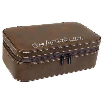 Rustic/Silver 7 1/2" X 4 1/2" Laserable Leatherette Jewelry Box