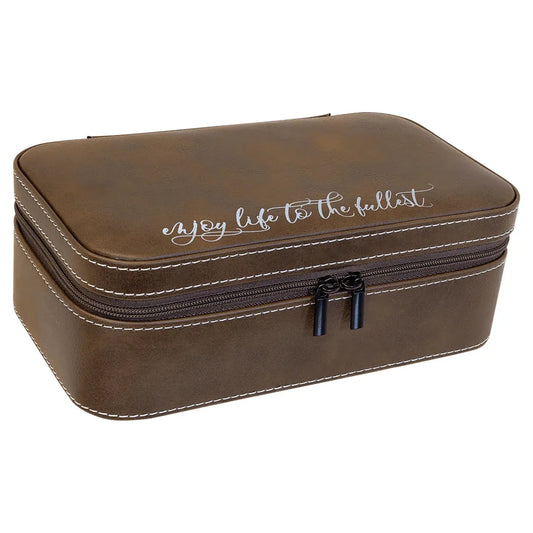 Rustic/Silver 7 1/2" X 4 1/2" Laserable Leatherette Jewelry Box