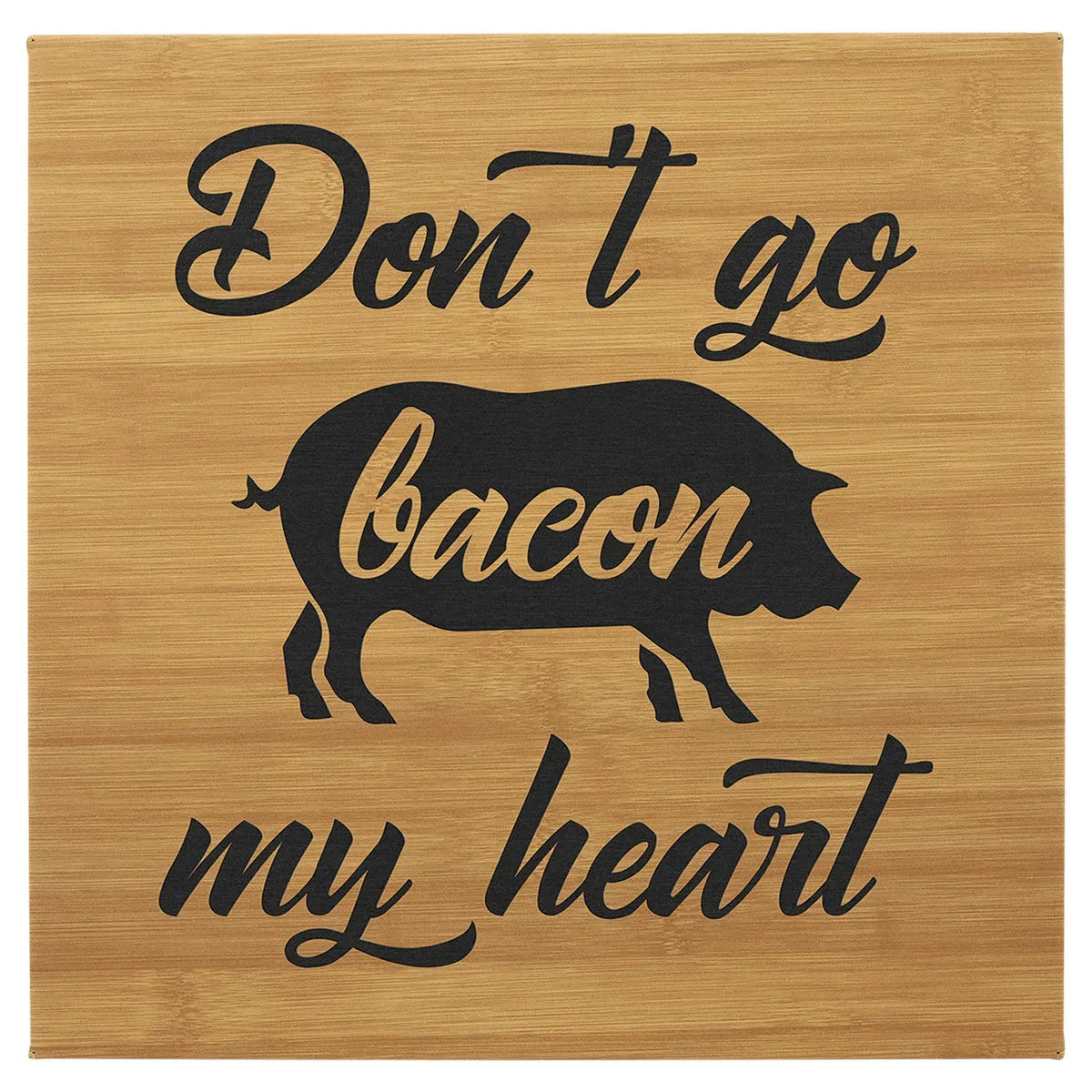 Bamboo 14" x 14" Laserable Leatherette Wall Decor with Sawtooth Hanger