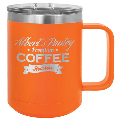 Orange Polar Camel 15 oz. Vacuum Insulated Mug with Slider Lid