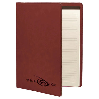 Rose 7" x 9" Laserable Leatherette Small Portfolio with Notepad