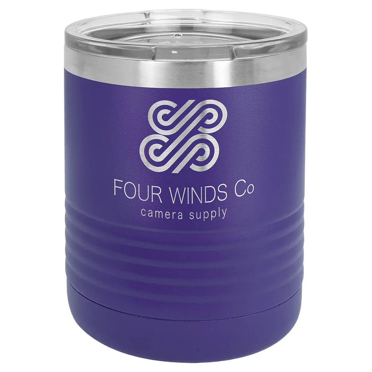 Purple Polar Camel 10 oz. Vacuum Insulated Ringneck Tumbler with Clear Lid