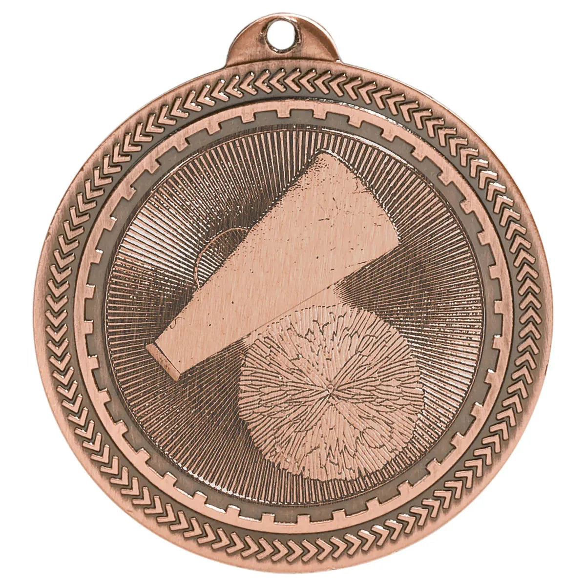 Antique Bronze 2" Cheer Laserable BriteLazer Medal