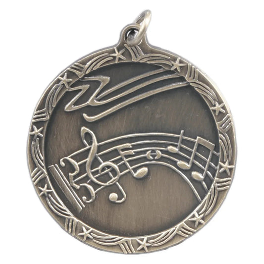 Shooting Star 1 3/4" Medal — Custom Engraved & UV Printed | Gold, Silver & Bronze