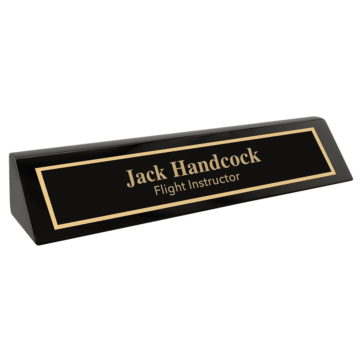 10 1/2" Black Piano Finish Desk Wedge